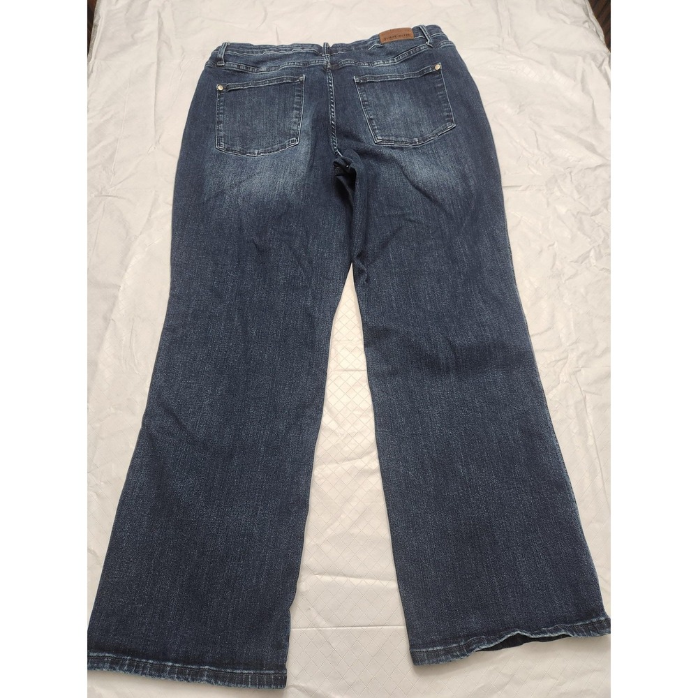 Judy Blue Jeans Womens 22W Blue Straight Leg High Rise Stretch Dark Wash Denim - Picture 11 of 13